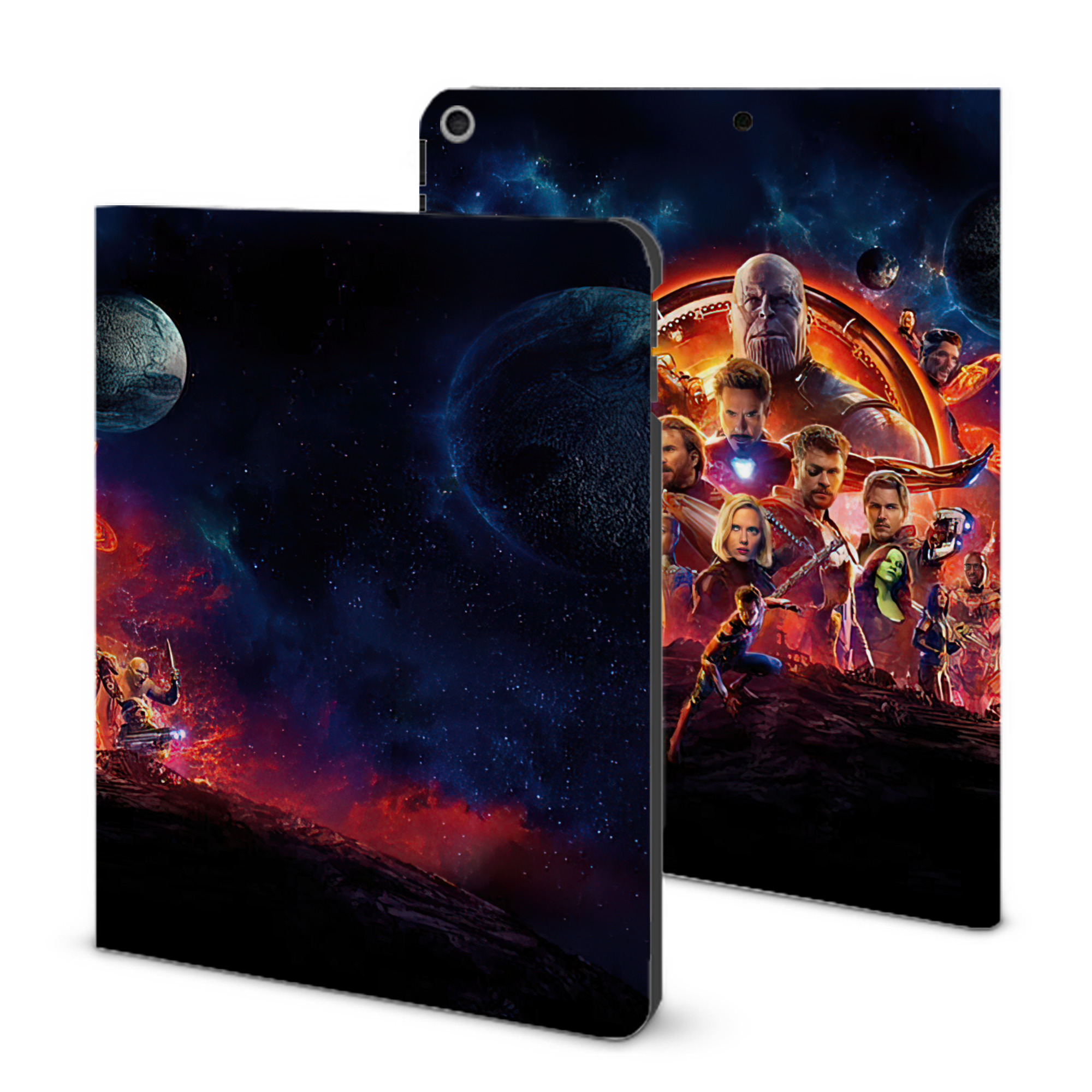 （画像用） アベンジャーズ The Avengers IPad ケース ブック型 PUレザー TPU 耐衝撃 軽量 薄型 ペン収納なし 全面保護 IPad 各モデル対応